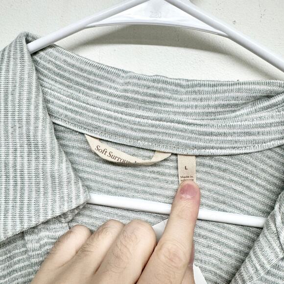 Soft Surroundings Tamara Lightweight Knit Asymmetrical Button Tunic Large - Picture 2 of 3